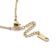 201 ожерелье-нагрудник с подвесками в форме сердца из нержавеющей стали для женщин NJEW-D055-02G-5