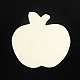 リンゴ形の厚紙ヘアクリップディスプレイカード  濃いピンク  78x64x0.5mm CDIS-Q001-05-2