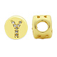 Brass Micro Pave Clear Cubic Zirconia Beads KK-T030-LA843-YX3-1