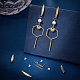 BENECREAT 16Pcs Brass Stud Earrings KK-BC0011-16-4