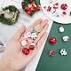 SUNNYCLUE 1 Box 20PCS 5 Style Christmas Bell Charms Christmas Santa Claus Snowman Charm Sweet Heart Brass Bell Pendant for Jewelry Making Charm DIY Necklace Bbracelet Earrings Crafting Supplies KKB-SC0001-01-3