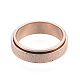 201 вращающееся кольцо для пальца из нержавеющей стали с пескоструйной обработкой RJEW-N043-06RG-2
