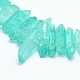 Electroplated Natural Quartz Crystal Beads Strands G-P368-07A-3