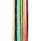 生命の木ジェムストーンチップペンダント装飾付きフラットラウンド  家庭用鉄リングと綿糸タッセル付き  車のインテリアオーナメント  黄緑  880x200mm TREE-PW0003-06-3