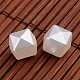 Faceted Cube Imitation Pearl Acrylic Beads OACR-L004-3294-2