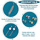 UNICRAFTALE 40Pcs 2 Styles 2 Colors Rhombus Stud Earring 304/201 Stainless Steel Stud Earring Findings Metal Earring Post with Loop 0.7-0.8mm Pin Earring Components with Ear Nuts for DIY Earrings STAS-UN0038-71-5