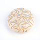 Flat Round Plating Acrylic Beads PACR-Q102-04A-1