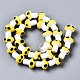 Brins de perles en céramique de porcelaine faites à la main PORC-T006-05L-2