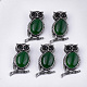 Natural Green Onyx Agate Brooches/Pendants G-S353-05F-1