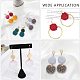 PH PandaHall 80pcs 8 Colors Velvet Pompoms Earrings Charms Cloth Tassel Jewelry Charms with Golden Petals Cap for Dangle Earrings Keychain Making WOVE-PH0001-13G-6