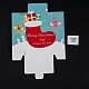 Рождественская тема прямоугольник складной креативный подарочный пакет из крафт-бумаги CON-B002-02A-4