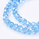 Electroplate Glass Beads Strands X-EGLA-R016-4m-8-2