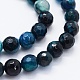 Faceted Natural Agate Beads Strands G-F561-6mm-D02-3