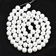 Round Pearlized Glass Pearl Beads Strands X-HY-12D-B01-4