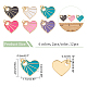 SUPERFINDINGS 12Pcs 6 Colors Heart Brass Enamel Charms Mini Love Gold Plated Dangle Charms 17x16mm Valentine Love Pendant with Loop Ring 3mm Inner Diameter for Jewelry Making KK-FH0004-09-4