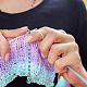 Chaînes de compteur de rangée de tricot de pendentif acrylique avec cabochon en verre aléatoire HJEW-AB00467-6