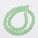 Chapelets de perles en jade de malaisie naturelle et teinte G-A146-8mm-A26-2
