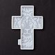 Croix avec motif de lion tapis de tasse moules en silicone DIY-M039-08-2