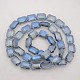 Rectangle Electroplate Rainbow Plated Glass Beads Strands EGLA-P002-F06-1