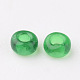 Green 11/0 Grade A Round Transparent Glass Seed Beads X-SEED-Q006-F22-2