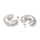 Rack Plating Brass Donut Stud Earrings EJEW-D073-06P-2