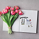Ph pandahall fleurs de printemps tampons transparents DIY-WH0167-57-0160-5