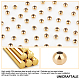 UNICRAFTALE about 200pcs Golden Round Spacer Beads 304 Stainless Steel Loose Beads 1.5mm Hole Smooth Surface Beads Finding for DIY Bracelet Necklace Jewelry Making Craft STAS-UN0029-49-5