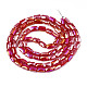 Electroplate Opaque Solid Color Glass Beads Strands EGLA-N002-25-B02-2