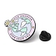 The Earth with Word The Universe Has Your Back Enamel Pin JEWB-H010-01EB-04-3