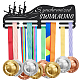 Superdant シンクロナイズドスイミング メダルホルダー スイミングアイアン メダルディスプレイ 鉄メダルフック 60個以上のメダルに対応 黒鉄 壁掛けフック 競技用メダルホルダー ディスプレイ壁掛け ODIS-WH0021-146-1