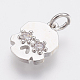 Brass Micro Pave Cubic Zirconia Charms ZIRC-F083-012-RS-2