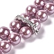 (Vente d'usine de fêtes de bijoux) colliers de gland perlés de coquille galvanisée NJEW-G329-03C-3