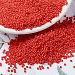 MIYUKI Round Rocailles Beads, Japanese Seed Beads, (RR407) Opaque Vermillion Red, 15/0, 1.5mm, Hole: 0.7mm, about 5555pcs/bottle, 10g/bottle