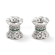 Латунные микропаве из прозрачного кубического циркония KK-P271-39A-01