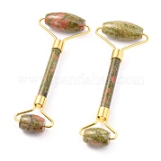 Натуральный массажер для лица из латуни unakite MRMJ-G009-29G