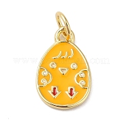 Подвески из латуни с покрытием из эмали KK-B092-21G-02