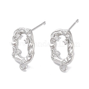Латунные серьги-гвоздики из циркония KK-E107-23P