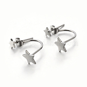 Серьги-гвоздики из нержавеющей стали марки 304 EJEW-P045-14P