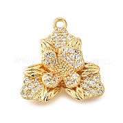 Латунные микропаве прозрачные подвески с фианитом KK-U065-02B-G
