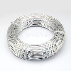 Alambre de aluminio anodizado, alambre artesanal de metal flexible, alambre artesanal flexible, para hacer bisutería artesanal, plata, 22 diámetro, 0.6mm, 280 m / 250 g (918.6 pies / 250 g)