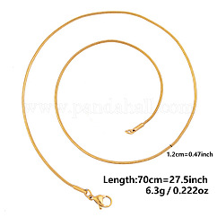 Colliers unisexes en acier inoxydable 304 de 1.2 mm avec chaîne serpent