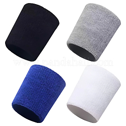 8шт. 4-х цветные спортивные полиэстеровые браслеты&nbsp;AJEW-CN0004-73B