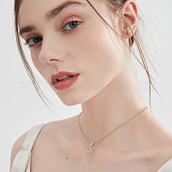 4 pièces en laiton micro pavé pendentifs en zircone cubique claire&nbsp;ZIRC-BBC0003-03P
