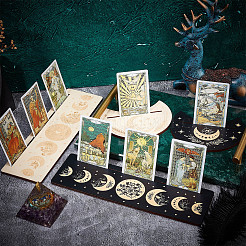 4 Stück Kerzenhalter und Tarotkartenständer aus Holz in 4 Stilen&nbsp;DJEW-GF0001-47B