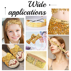 10м пластиковые эластичные бусины с пайетками OCOR-PH0003-84C