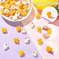 100 pz 2 colori ornamenti in miniatura di popcorn in resina&nbsp;RESI-CJ0005-34