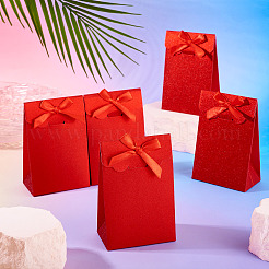 Прямоугольные блестящие бумажные подарочные пакеты CARB-TAC0002-05A