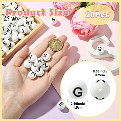 20 Stück Silikonperlen&nbsp;SIL-SZ0003-38G