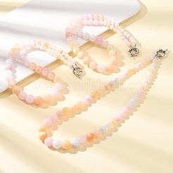 Collares redondos de cuentas de jade natural verde teñido&nbsp;GG-CBAA808-05P