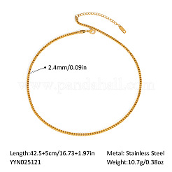 Colliers à chaîne gourmette en acier inoxydable 304 de 2.4 mm pour l'été&nbsp;LS-DB5520-1